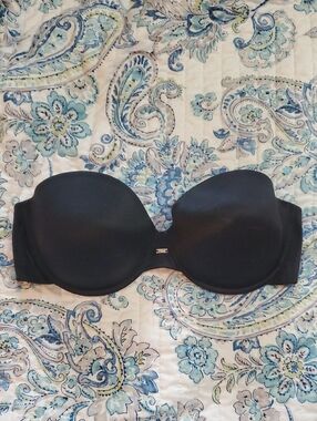 Expressions Black Strapless Smooth T-Shirt Bra